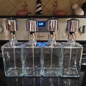 Vintage MCM Decanter Set Pump